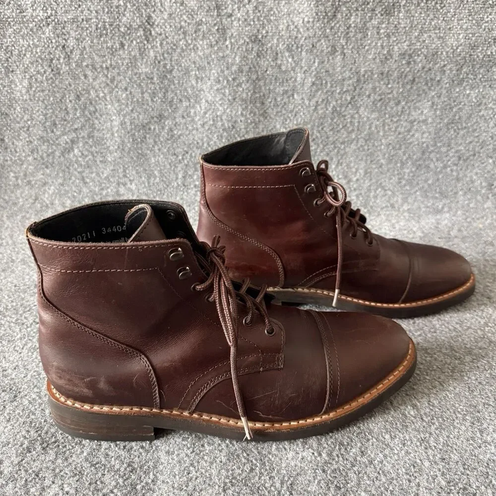 Thursday Boot Co. Men’s Brown Leather Everyday Captain Combat Boots Lace Up 12.5